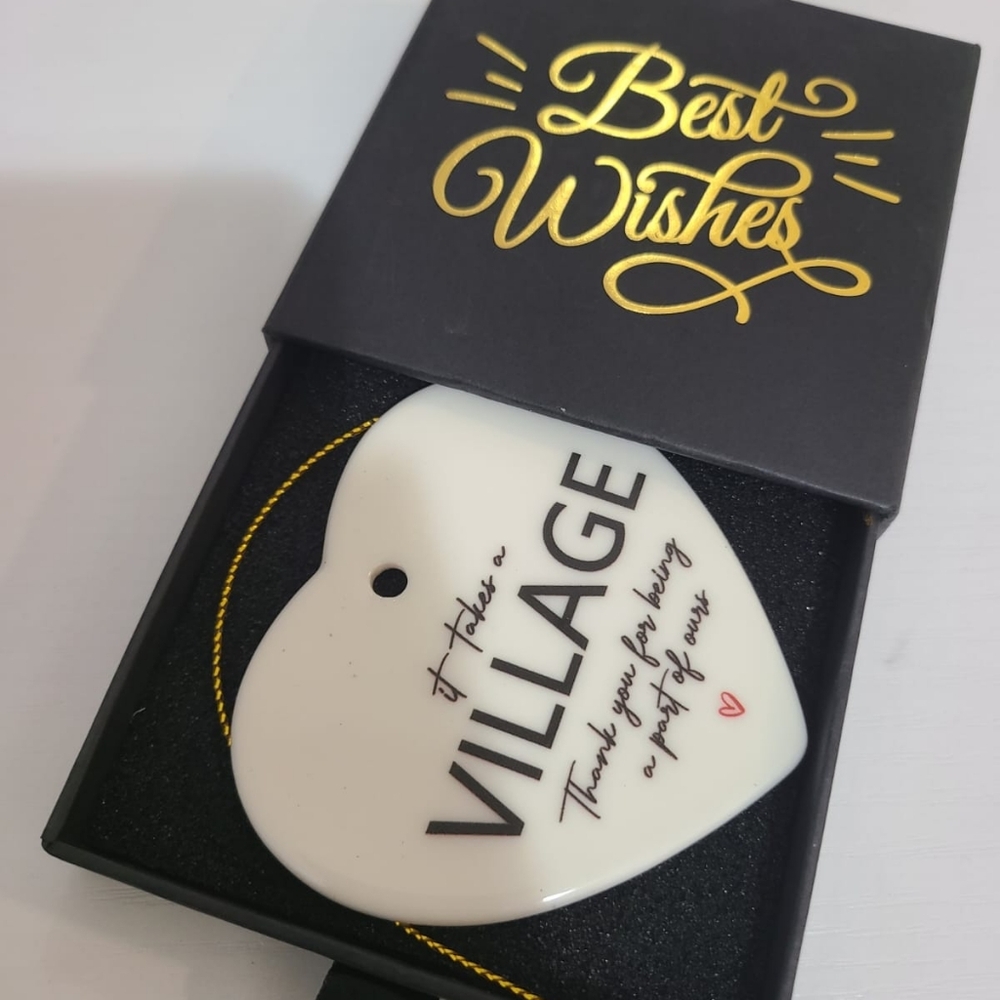 Heart-Shaped Best Wishes Appreciation Gift Ornament